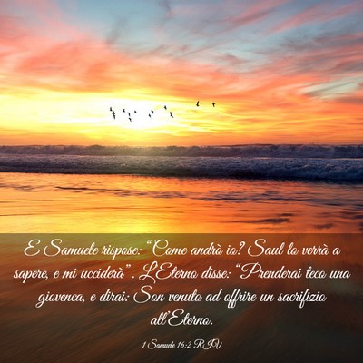 Picture 03 - 1 Samuele 16:2 RIV - E Samuele rispose: “Come andrò io? Saul lo - Bible Verse Picture