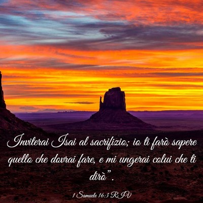 Picture 03 - 1 Samuele 16:3 RIV - Inviterai Isai al sacrifizio; io ti farò sapere - Bible Verse Picture