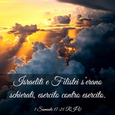 Picture 03 - 1 Samuele 17:21 RIV - Israeliti e Filistei s’erano schierati, - Bible Verse Picture