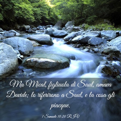Picture 03 - 1 Samuele 18:20 RIV - Ma Mical, figliuola di Saul, amava Davide; lo - Bible Verse Picture