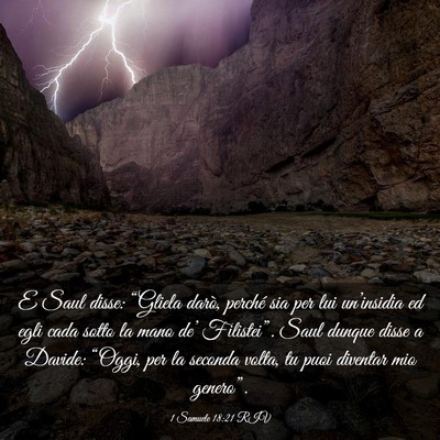 Picture 03 - 1 Samuele 18:21 RIV - E Saul disse: “Gliela darò, perché sia per - Bible Verse Picture