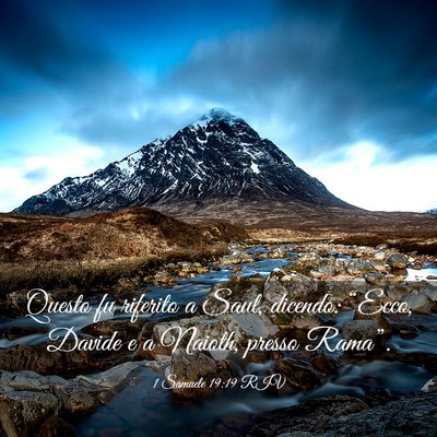 Picture 03 - 1 Samuele 19:19 RIV - Questo fu riferito a Saul, dicendo: “Ecco, - Bible Verse Picture