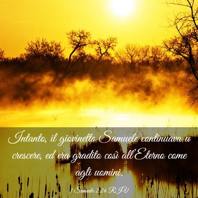 Picture 03 - 1 Samuele 2:26 RIV - Intanto, il giovinetto Samuele continuava a - Bible Verse Picture