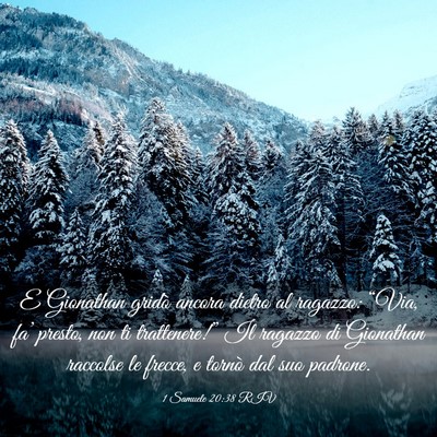 Picture 03 - 1 Samuele 20:38 RIV - E Gionathan gridò ancora dietro al ragazzo: - Bible Verse Picture
