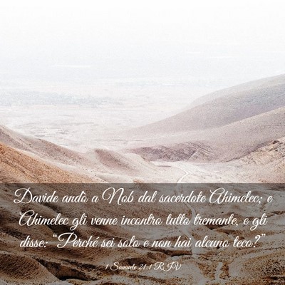 Picture 03 - 1 Samuele 21:1 RIV - Davide andò a Nob dal sacerdote Ahimelec; e - Bible Verse Picture