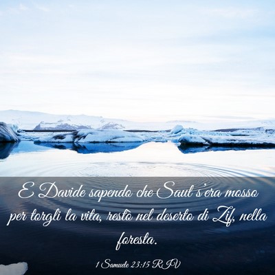 Picture 03 - 1 Samuele 23:15 RIV - E Davide sapendo che Saul s’era mosso per - Bible Verse Picture