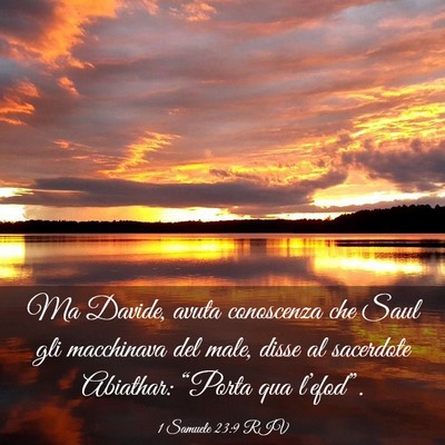 Picture 03 - 1 Samuele 23:9 RIV - Ma Davide, avuta conoscenza che Saul gli - Bible Verse Picture