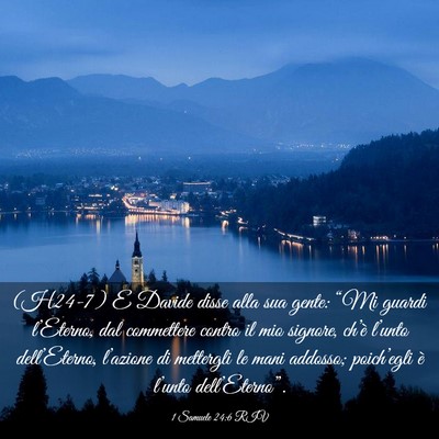 Picture 03 - 1 Samuele 24:6 RIV - (H24-7) E Davide disse alla sua gente: “Mi - Bible Verse Picture