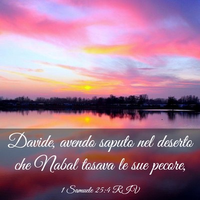 Picture 03 - 1 Samuele 25:4 RIV - Davide, avendo saputo nel deserto che Nabal - Bible Verse Picture
