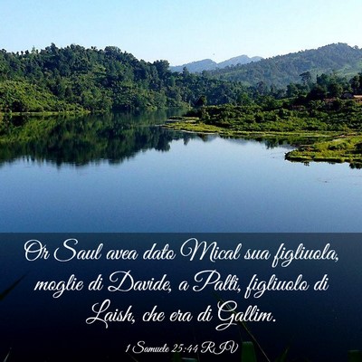 Picture 03 - 1 Samuele 25:44 RIV - Or Saul avea dato Mical sua figliuola, moglie di - Bible Verse Picture
