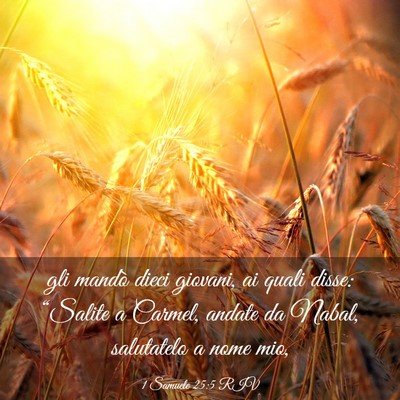 Picture 03 - 1 Samuele 25:5 RIV - gli mandò dieci giovani, ai quali disse: - Bible Verse Picture