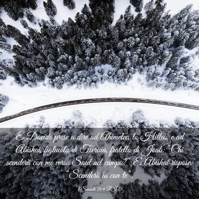 Picture 03 - 1 Samuele 26:6 RIV - E Davide prese a dire ad Ahimelec, lo Hitteo, e - Bible Verse Picture