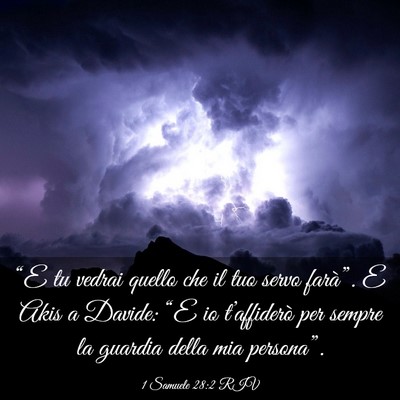 Picture 03 - 1 Samuele 28:2 RIV - “E tu vedrai quello che il tuo servo farà”. - Bible Verse Picture