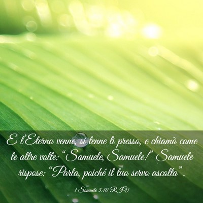 Picture 03 - 1 Samuele 3:10 RIV - E l’Eterno venne, si tenne lì presso, e - Bible Verse Picture