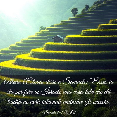 Picture 03 - 1 Samuele 3:11 RIV - Allora l’Eterno disse a Samuele: “Ecco, io - Bible Verse Picture