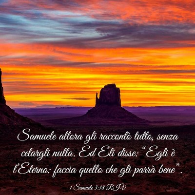Picture 03 - 1 Samuele 3:18 RIV - Samuele allora gli raccontò tutto, senza - Bible Verse Picture