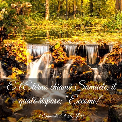 Picture 03 - 1 Samuele 3:4 RIV - E l’Eterno chiamò Samuele, il quale rispose: - Bible Verse Picture