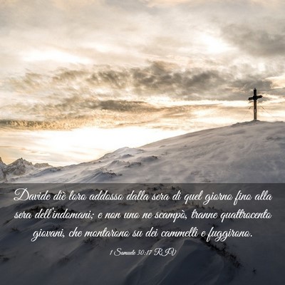 Picture 03 - 1 Samuele 30:17 RIV - Davide diè loro addosso dalla sera di quel - Bible Verse Picture