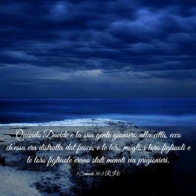 Picture 03 - 1 Samuele 30:3 RIV - Quando Davide e la sua gente giunsero alla - Bible Verse Picture
