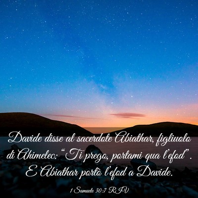 Picture 03 - 1 Samuele 30:7 RIV - Davide disse al sacerdote Abiathar, figliuolo di - Bible Verse Picture