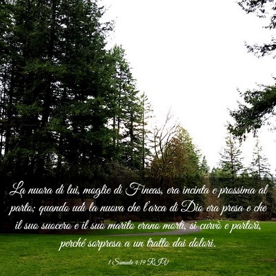 Picture 03 - 1 Samuele 4:19 RIV - La nuora di lui, moglie di Fineas, era incinta e - Bible Verse Picture