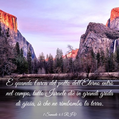 Picture 03 - 1 Samuele 4:5 RIV - E quando l’arca del patto dell’Eterno entrò - Bible Verse Picture