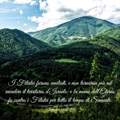 Picture 03 - 1 Samuele 7:13 RIV - I Filistei furono umiliati, e non tornaron più - Bible Verse Picture