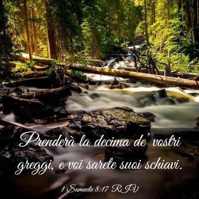 Picture 03 - 1 Samuele 8:17 RIV - Prenderà la decima de’ vostri greggi, e voi - Bible Verse Picture
