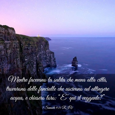 Picture 03 - 1 Samuele 9:11 RIV - Mentre facevano la salita che mena alla città, - Bible Verse Picture