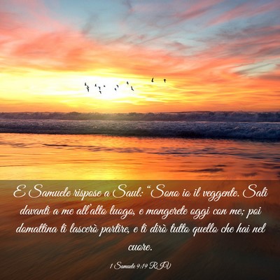 Picture 03 - 1 Samuele 9:19 RIV - E Samuele rispose a Saul: “Sono io il veggente. - Bible Verse Picture