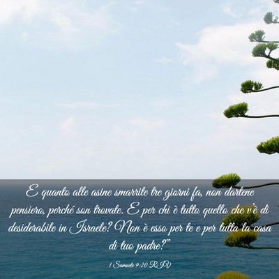 Picture 03 - 1 Samuele 9:20 RIV - E quanto alle asine smarrite tre giorni fa, non - Bible Verse Picture