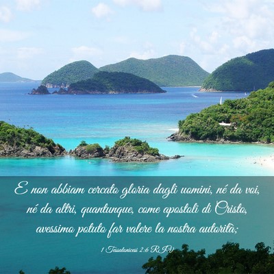 Picture 03 - 1 Tessalonicesi 2:6 RIV - E non abbiam cercato gloria dagli uomini, né da - Bible Verse Picture