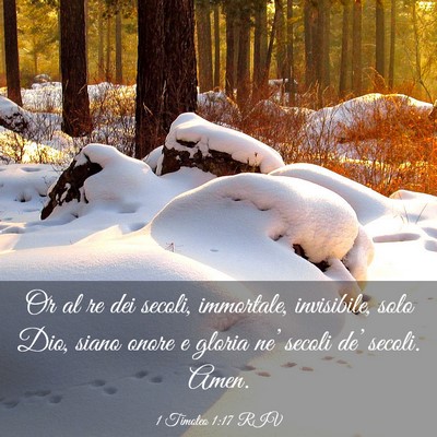 Picture 03 - 1 Timoteo 1:17 RIV - Or al re dei secoli, immortale, invisibile, solo - Bible Verse Picture