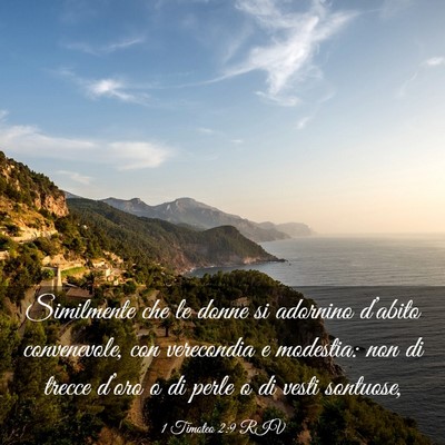 Picture 03 - 1 Timoteo 2:9 RIV - Similmente che le donne si adornino d’abito - Bible Verse Picture