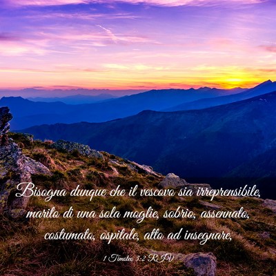 Picture 03 - 1 Timoteo 3:2 RIV - Bisogna dunque che il vescovo sia irreprensibile, - Bible Verse Picture