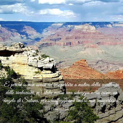 Picture 03 - 2 Corinzi 12:7 RIV - E perché io non avessi ad insuperbire a motivo - Bible Verse Picture