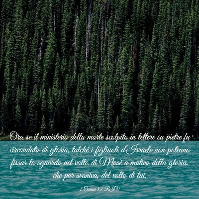 Picture 03 - 2 Corinzi 3:7 RIV - Ora se il ministerio della morte scolpito in - Bible Verse Picture