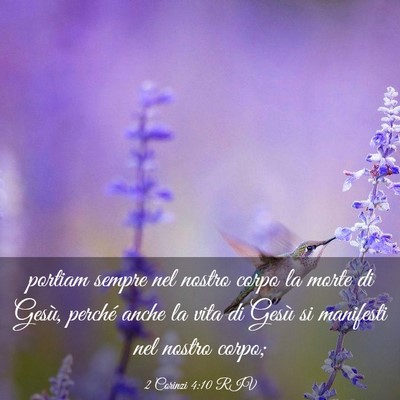 Picture 03 - 2 Corinzi 4:10 RIV - portiam sempre nel nostro corpo la morte di - Bible Verse Picture