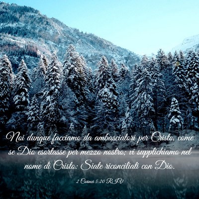 Picture 03 - 2 Corinzi 5:20 RIV - Noi dunque facciamo da ambasciatori per Cristo, - Bible Verse Picture