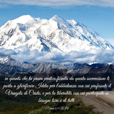 Picture 03 - 2 Corinzi 9:13 RIV - in quanto che la prova pratica fornita da questa - Bible Verse Picture