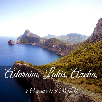 Picture 03 - 2 Cronache 11:9 RIV - Adoraim, Lakis, - Bible Verse Picture