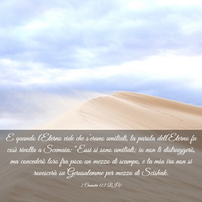 Picture 03 - 2 Cronache 12:7 RIV - E quando l’Eterno vide che s’erano umiliati, - Bible Verse Picture