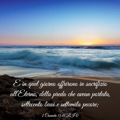 Picture 03 - 2 Cronache 15:11 RIV - E in quel giorno offrirono in sacrifizio - Bible Verse Picture