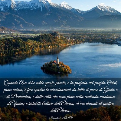 Picture 03 - 2 Cronache 15:8 RIV - Quando Asa ebbe udite queste parole, e la - Bible Verse Picture