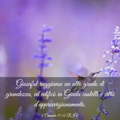 Picture 03 - 2 Cronache 17:12 RIV - Giosafat raggiunse un alto grado di grandezza, ed - Bible Verse Picture