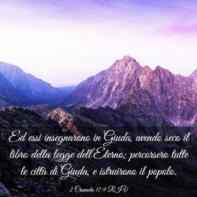 Picture 03 - 2 Cronache 17:9 RIV - Ed essi insegnarono in Giuda, avendo seco il - Bible Verse Picture