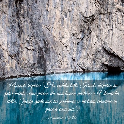 Picture 03 - 2 Cronache 18:16 RIV - Micaiah rispose: “Ho veduto tutto Israele - Bible Verse Picture