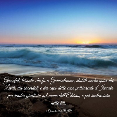 Picture 03 - 2 Cronache 19:8 RIV - Giosafat, tornato che fu a Gerusalemme, stabilì - Bible Verse Picture