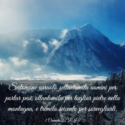 Picture 03 - 2 Cronache 2:2 RIV - Salomone arruolò settantamila uomini per portar - Bible Verse Picture