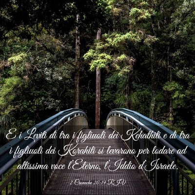 Picture 03 - 2 Cronache 20:19 RIV - E i Leviti di tra i figliuoli dei Kehathiti e di - Bible Verse Picture